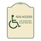 Signmission ADA Access for Assistance Ring Bell W/ New Isa Heavy-Gauge Aluminum Sign, 24" H, TG-1824-24352 A-DES-TG-1824-24352 - alternate 1